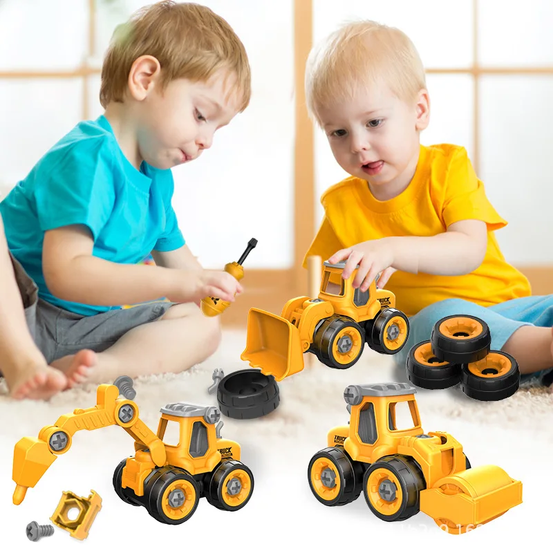 

Children's Disassembly Assembly Engineering Vehicle Toy DIY Nut Assembly Puzzle Disassembly Excavation Vehicle Toys Gifts