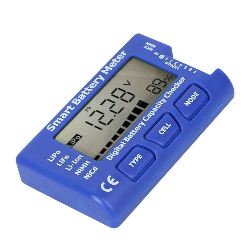 DT16 2X 5-In-1 Intelligent Digital Battery Meter Battery Capacity Checker with LCD Display ESC PPM Tester for RC LiPo