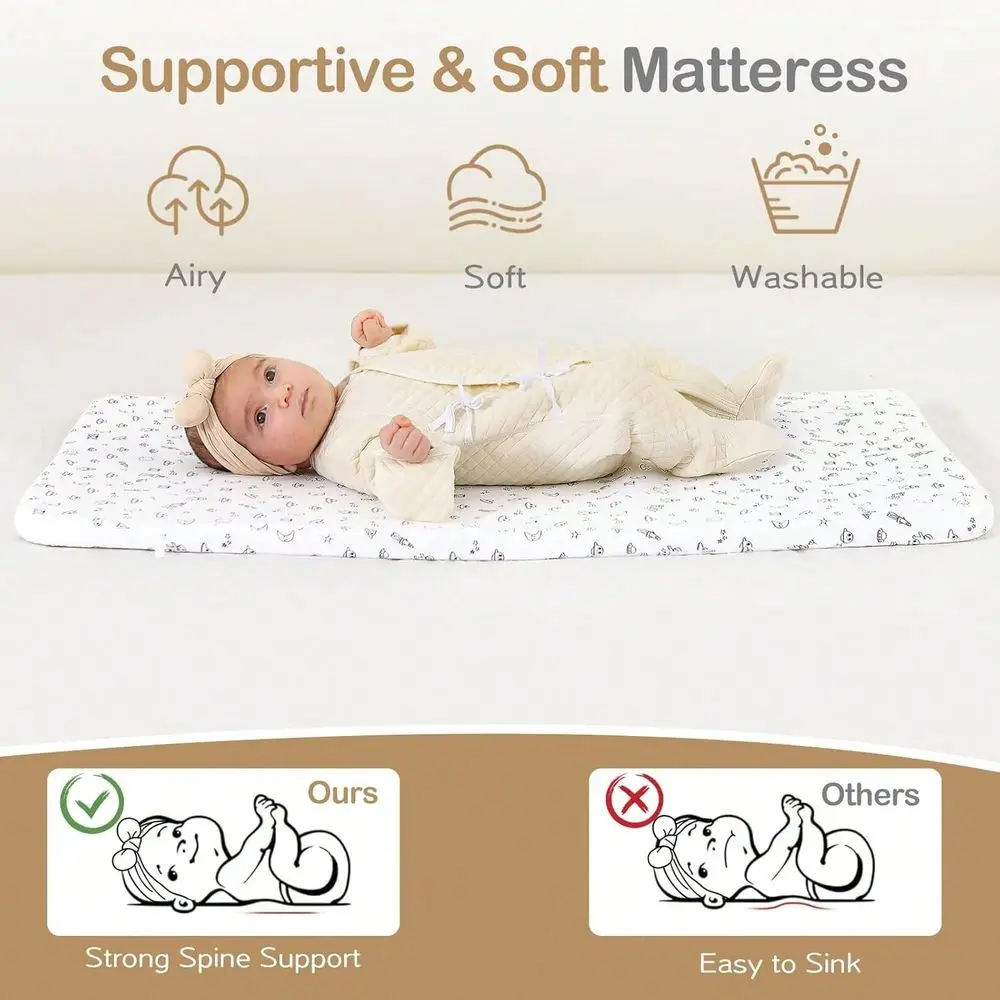 Bassinet, Bedside Bassinet For Baby, 4 In 1 Bassinet Bedside Sleeper With Locked Wheels, Mosquito Net, Adjustable Easy Folding view 3