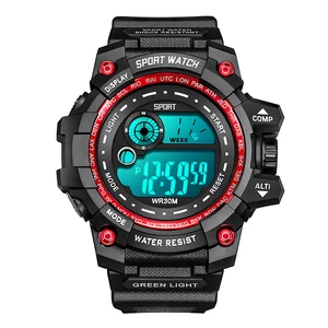 Neue Männer führten digitale Uhren Luminous Mode Sport zu dwaterproofem Wasserwasseruhren Datum Datum der Armee Militär Uhr 10 Hauptverkaufswandmauer für die Akademie - №2