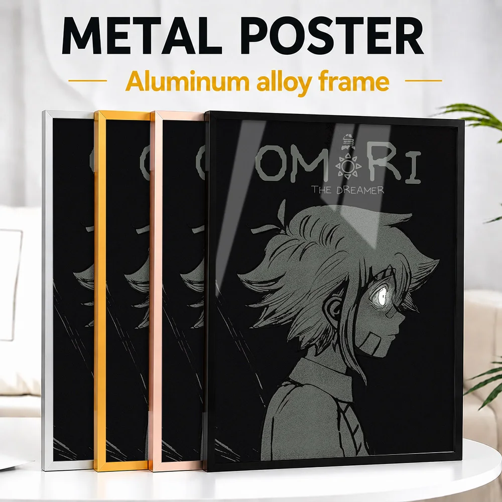OMORI The Dreamer Framed Aluminum Metal Poster Personalized Cinematic Style Wall Art For Home Office, Gaming Enthusiast Gift