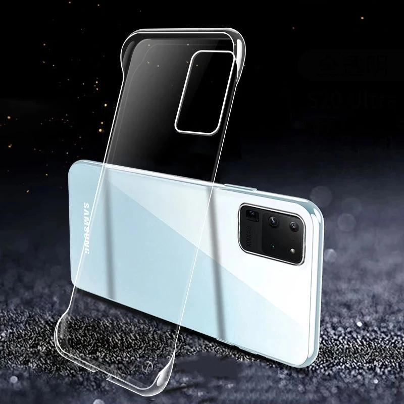 Прозрачный жесткий чехол из поликарбоната для телефона Samsung Galaxy S22 S20 S21 S23 FE S24 ULTRA S10 S9 Note 20 10 Plus 9 безрамочный чехол