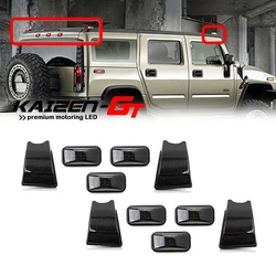 1 Set Smoked Lens Car Front & Rear Cab Roof Marker Light Cover Housings kit For 2003-2009 Hummer H2. For 2005-2009 Hummer H2 SUT
