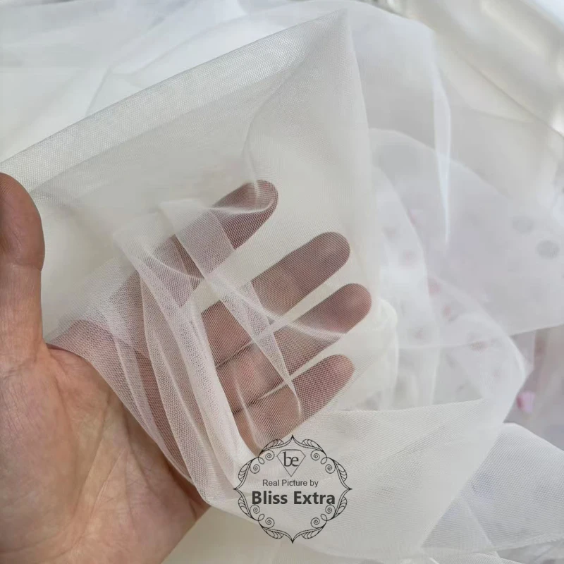 Brown Nude Grey Soft Tulle Fabric Wedding Celebration Curtain Clothing Mesh Layout Chair Back Yarn Tutu DIY Sewing Material