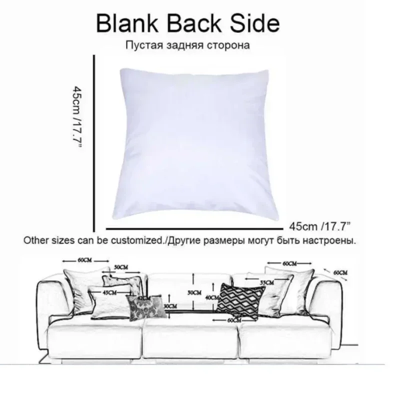 Mental Health Pillow Case for Home Living Room Office Decoration Polyester Square Cushion Cover Sofa Chair Seat Throw Pillowcase