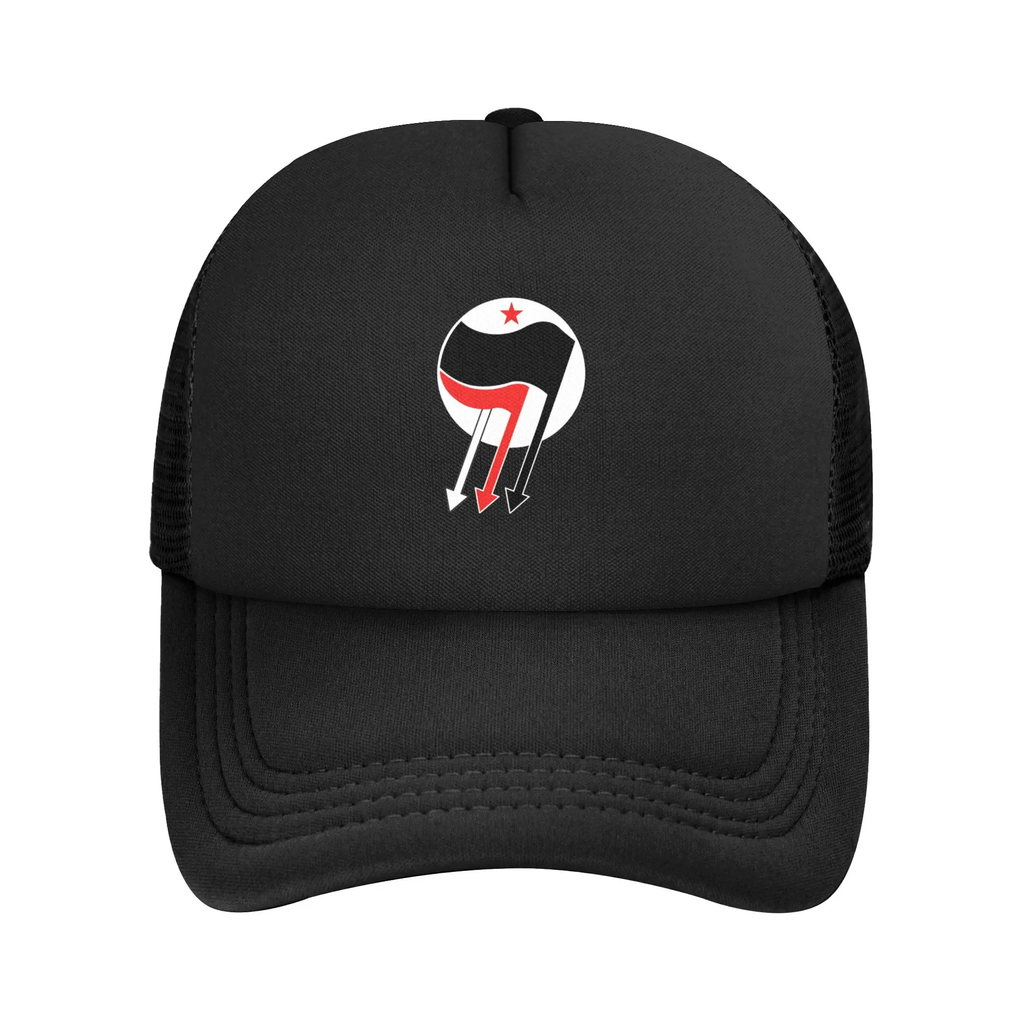 Czapka typu trucker Anti-Fascist Iron Front Unisex, czapka typu trucker, czapka typu dad hat, regulowana czapka z zapięciem snapback, czapka z siatką, czapka baseballowa, jesień
