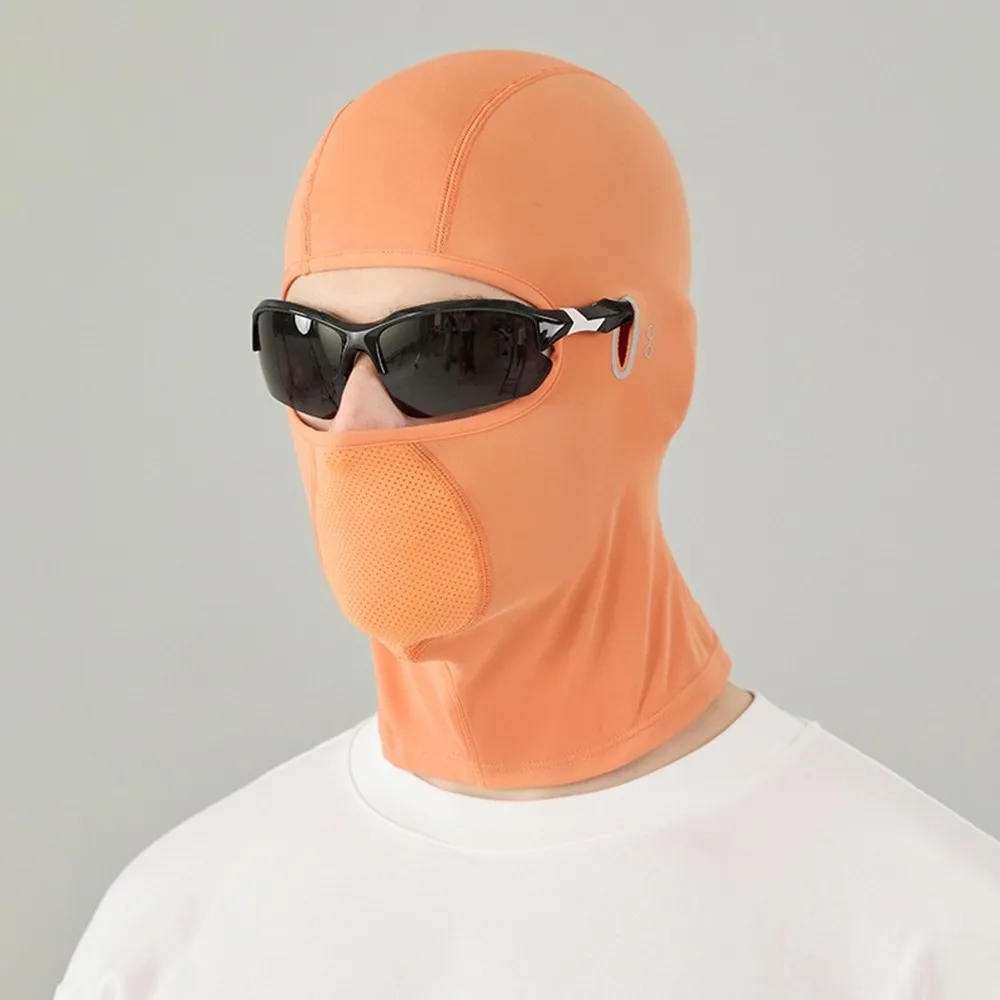 Quick Dry Balaclava Face Mask Breathable with Glasses Hole Full Face Mask Sun Protection Ice Silk Bandana Hood Riding Cycling