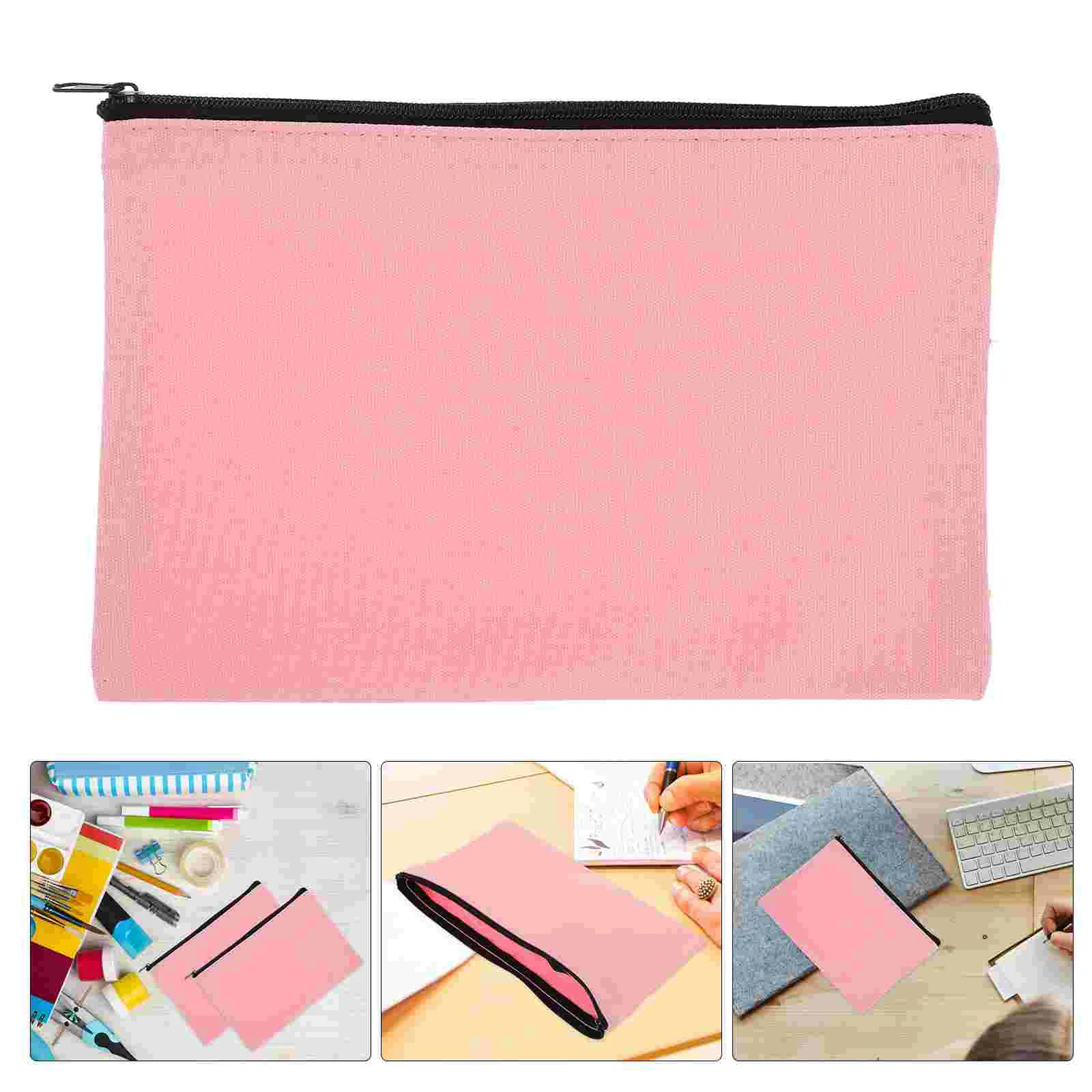 6 Pcs Jewelry Storage Bag Makeup Zipper Pouch Blank Drawstring Student Candy Bags