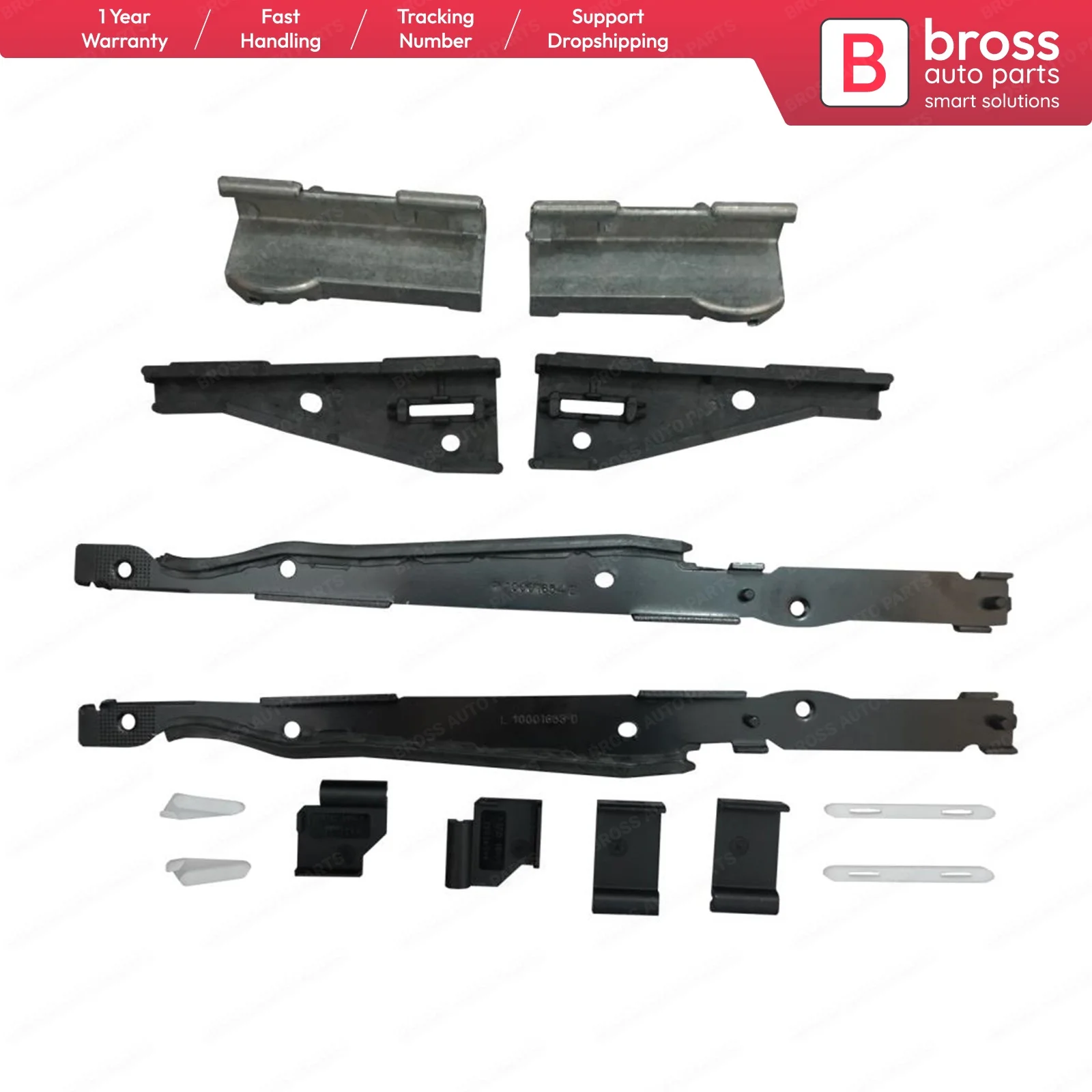 BSR40+BSR540 Panoramic Roof Sunroof Runner Guide Track Slider Repair 14 Pcs Set 54138408062 for BMW 5 E39 X3 E83 X5 E53 E70