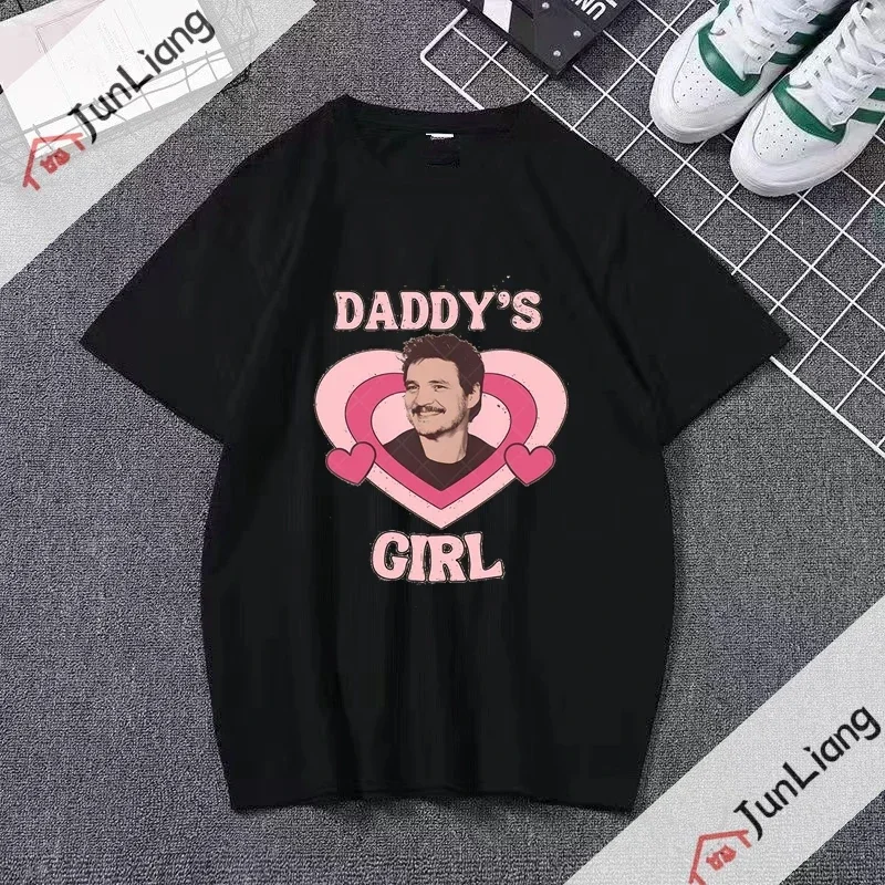 Pedro Pascal Daddy Is A State of Mind T Shirt Men Daddy Cotton T-Shirt Summer Casual Short Sleeve Shirts