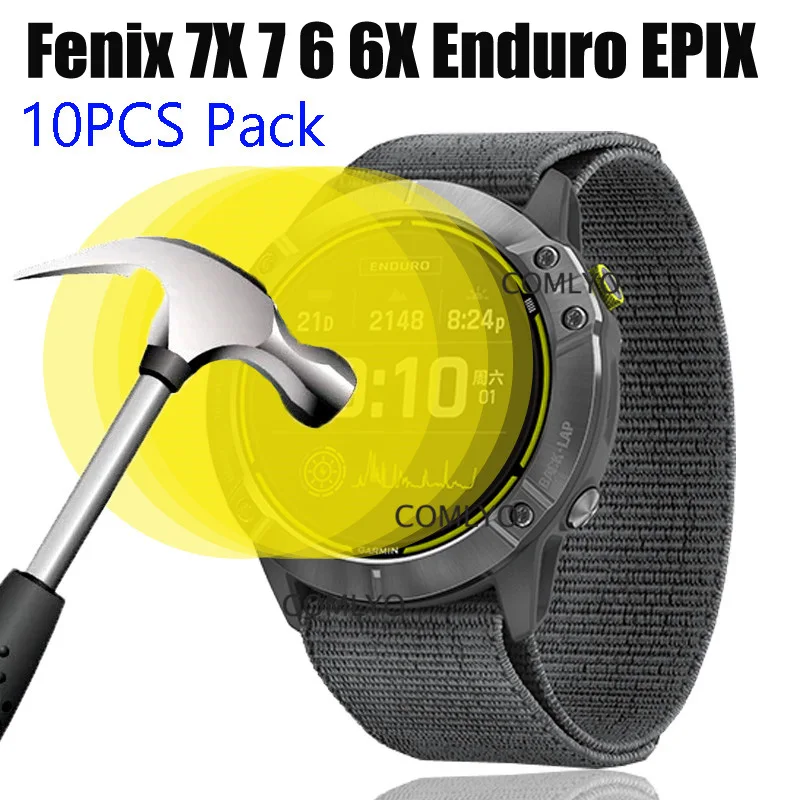 10PCS Pack Soft Film For Garmin Fenix 7X 7 EPIX 2 6 6X PRO Enduro Screen Protector Film Ultra Thin HD TPU Scratch Resistant