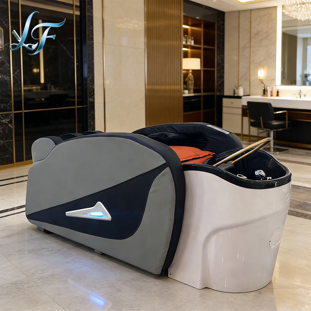 

Luxury Barbershop Salon Furniture Intelligent Massage Hair Spa Bed Multifunctional Electric Salon Shampoo Bowl And Bed High Grad