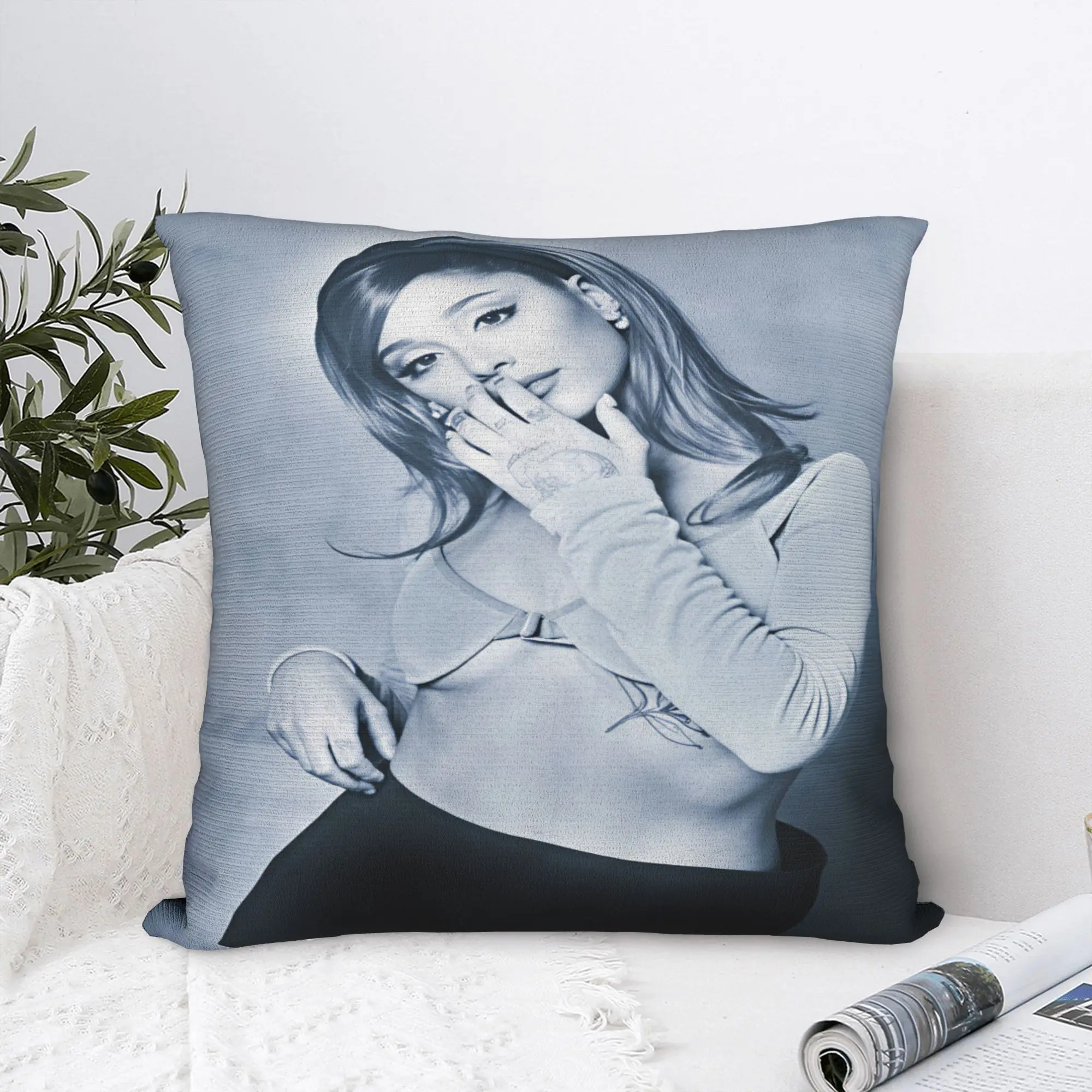 Arianas Grande  Pillow Case  Vintage Pillow Cover Soft Pillowcases For Sofa Couch Bed Living Room
