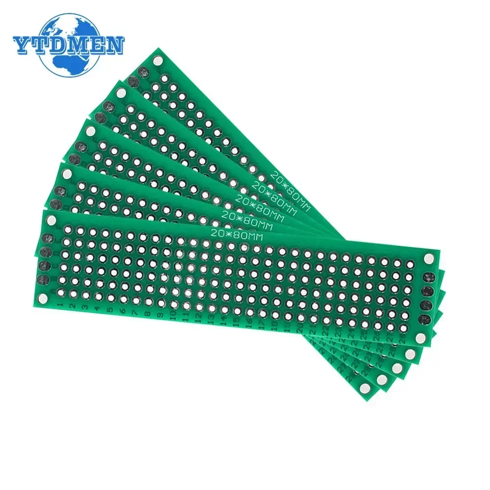 4-40pcs Universal PCB Kit Prototype Board Green Double Sided 2x8 3x7 4x6 5x7 7x9cm Printed Circuit Proto Board for DIY Soldering