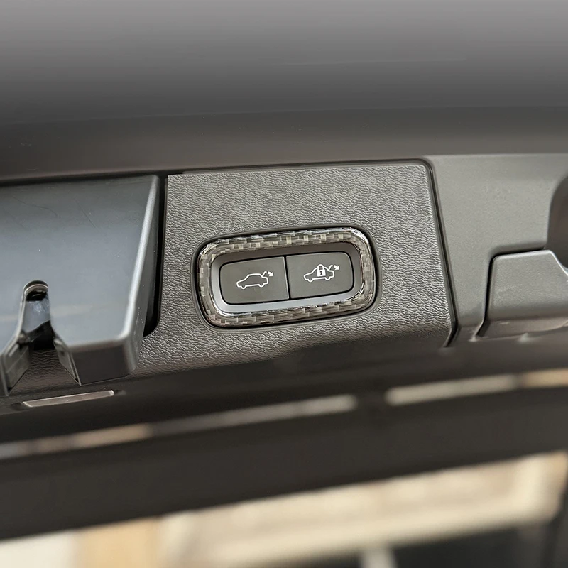 Car Styling Trunk Tailgate Electric Button Cover Frame Trim Sticker for Volvo XC60 2018-2026 Interior Decorative Stickers