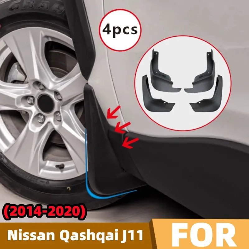 Für Nissan Qashqai J11 2014 ~ 2020 Auto Schmutzfänger Trim Abdeckung Vorne Hinten Rad Kotflügel Kit Splash Guards Fender externe Zubehör