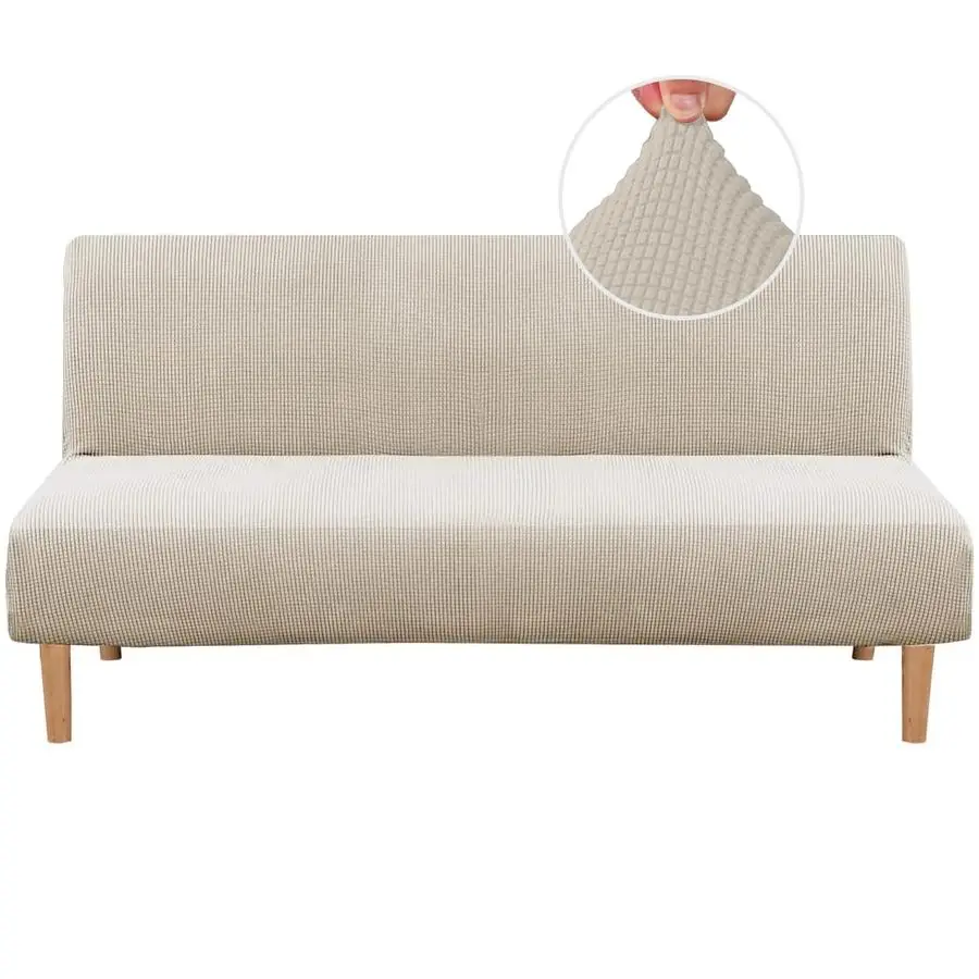 

Чехол для футона/дивана-кровати, эластичный, с высоким содержанием спандекса, текстурированный, жаккардовый, с мелким узором в клетку, модель C