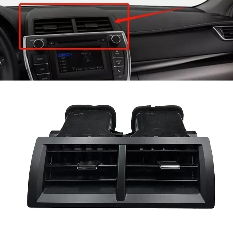 

1 Piece Car Dashboard Central Console Air Conditioner Outlet Assembly Black ABS For Toyota Camry 2012-2017 A/C Grille Vents