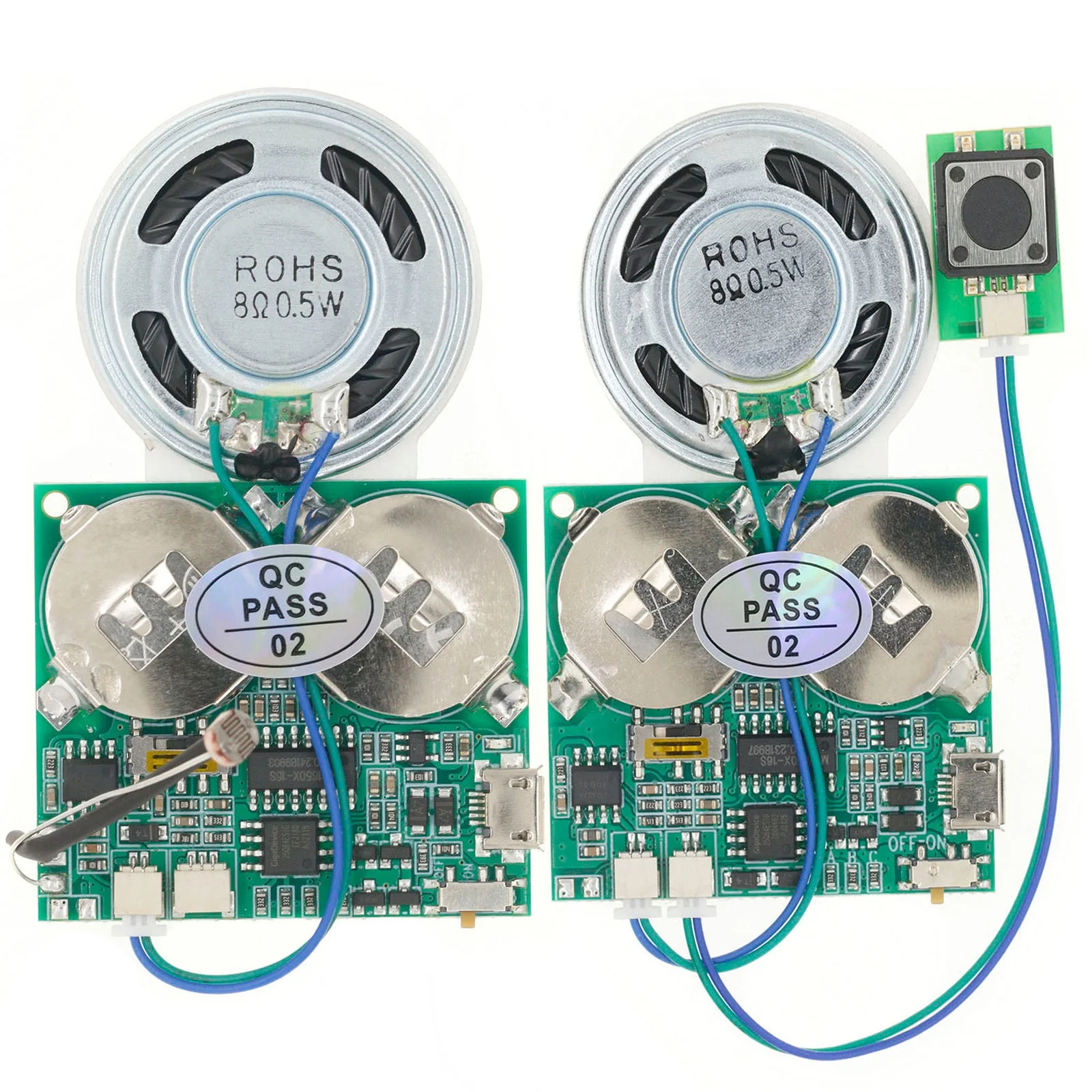 DIY Light Sensor Sound Module Micro USB Recordable Sound Chip 8M Memory Speaker Talking Programmable Music Player Box MP3