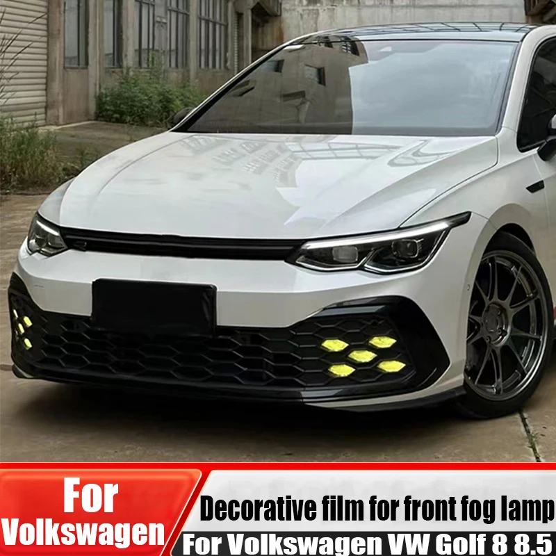 

Для Volkswagen VW Golf 8 8,5 GTI модифицированная передняя противотуманная фара, пленка для изменения цвета, пленка для внешнего украшения автомобиля, наклейка на автомобиль