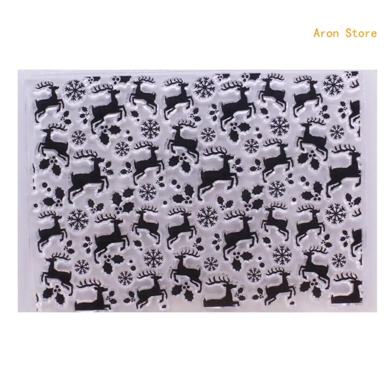 Timbre sceau transparent en Silicone cerf noël, pour bricolage, Scrapbooking, fabrication cartes en gaufrage H3CF