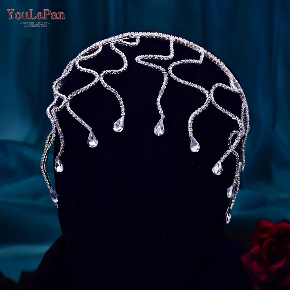 

TOPQUEEN Crystal Hairbands for Brides Wedding Headband Bridal Hair Accessories Party Tiara Woman Hair Ornaments Headdress HP467