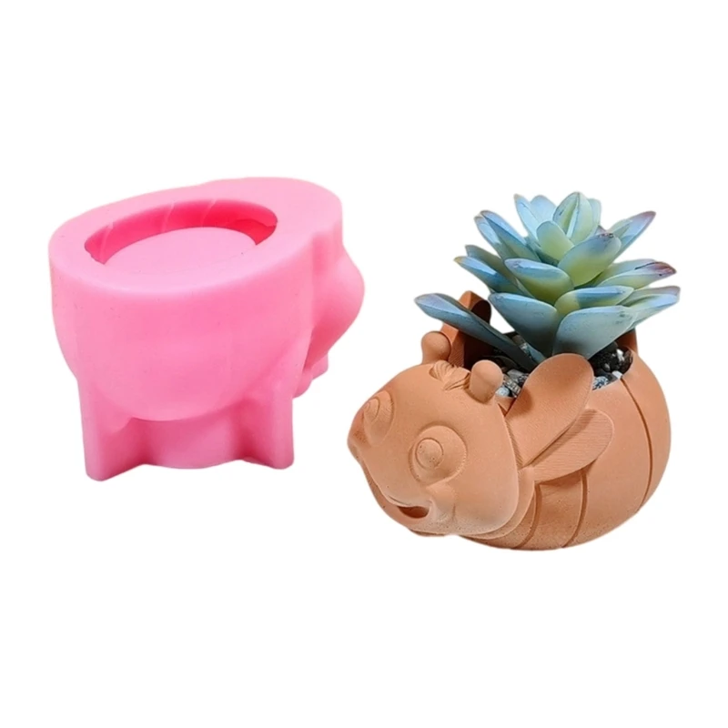 Versatile Lovely Bees Silicone Mould Tool for Fashion Enthusiasts Create Personalize Flower Pots and Desk Organizers image 5