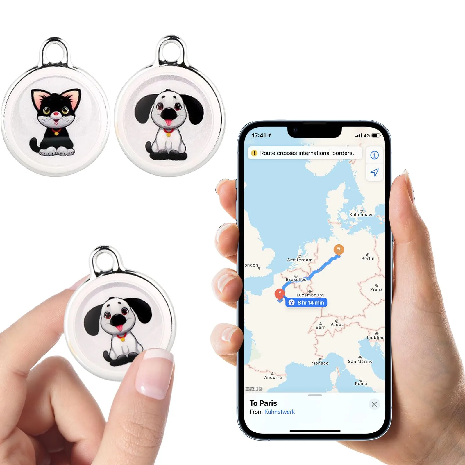 2025 New Positionable Cartoon Collar Pendant Gps Locate The Loss Retrieve Device For Pet Pets Will Never Be Lost