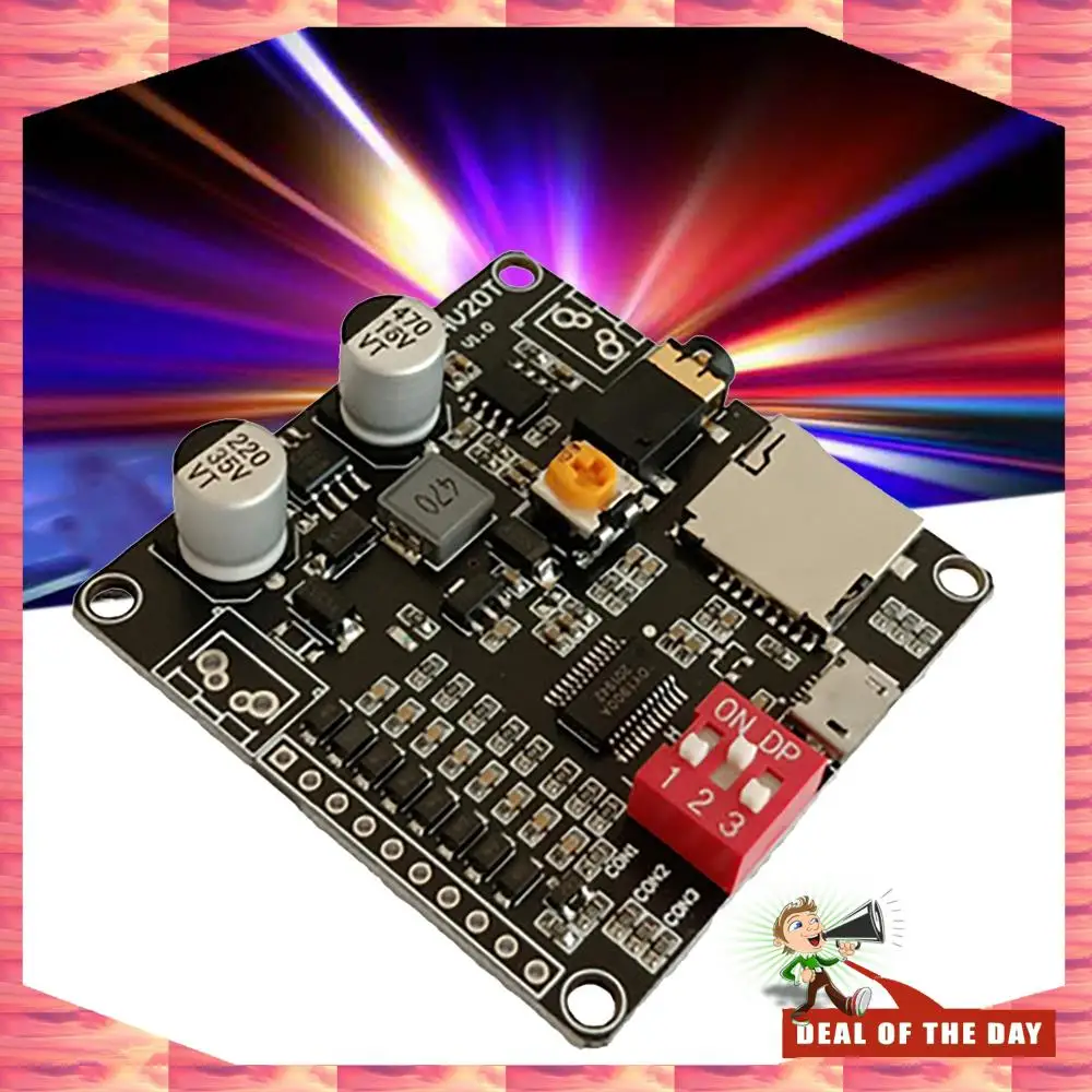 24 ชั่วโมง DY-HV20T เสียงการเล่นโมดูล 12 V/24 V 10 W/20 W รองรับ Micro-SD Card MP3 เครื่องเล่นเพลง Fo