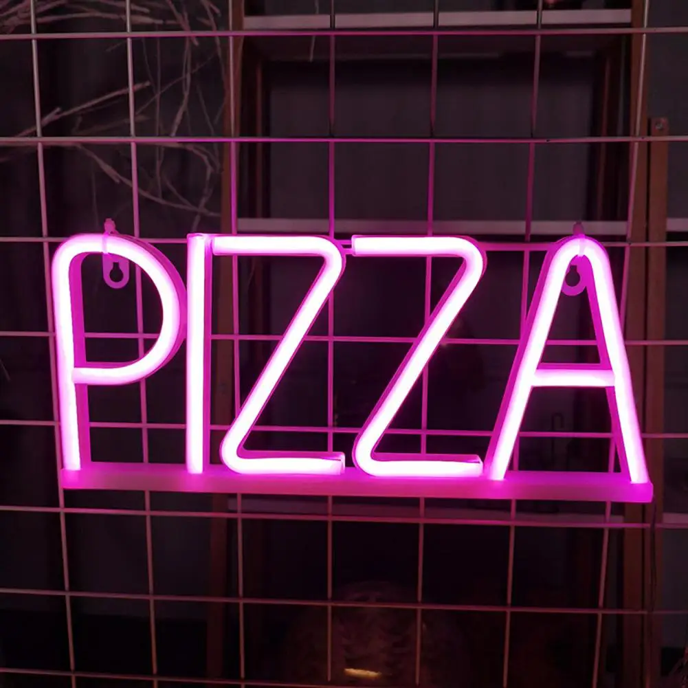 Neon Light Led Neon Sign Lamp Pizza Letter Neon Sign Led Light Energy-saving Flicker Free Wall Art Background Lamp Decor for A