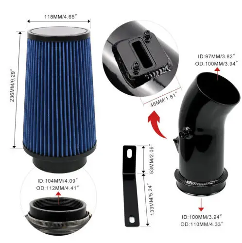 Turbo Intercooler Pipe + Cold Air Intake Kit For 2011-2016 Ford F250 F350 6.7L