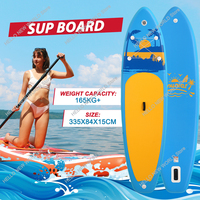 FunWater Stand Up Paddle Inflatable Paddling Board Surfboard Surf Sup   Non-Slip Water Sport Paddle Board