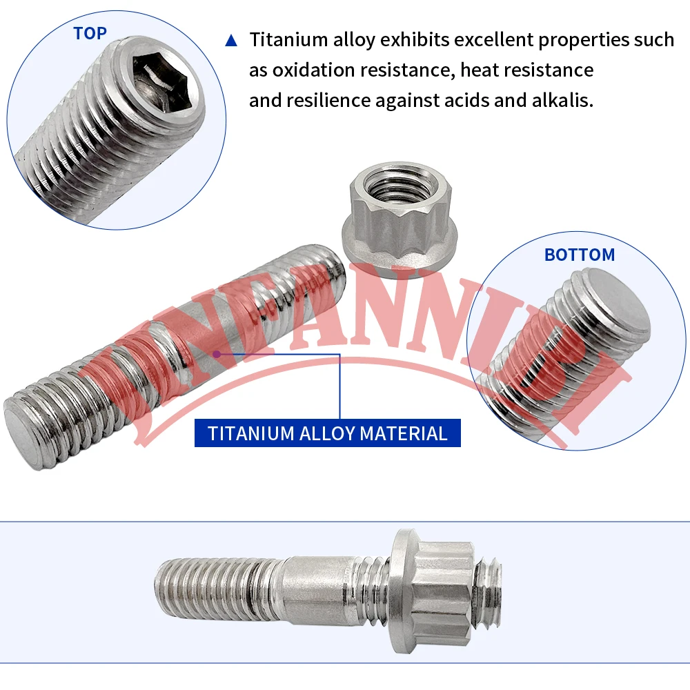 Cylinder Head Studs Titanium Bolt Nut Kit Set For Honda Sportrax 400 TRX400EX