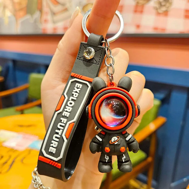 Cartoon Bear Keychain Astronaut Bear Doll Keyring Bag Pendant Couple Car Keyholder Creative Bag Charm Accessories - view 4