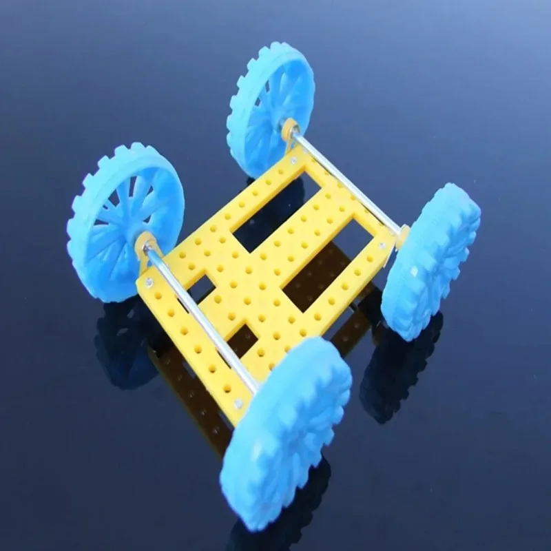 77pcs Plastic Gear Motor Gearbox Model Craft DIY Four-wheel Drive Car Auto Robot Children Rack Pulley Belt Scientific Experiment