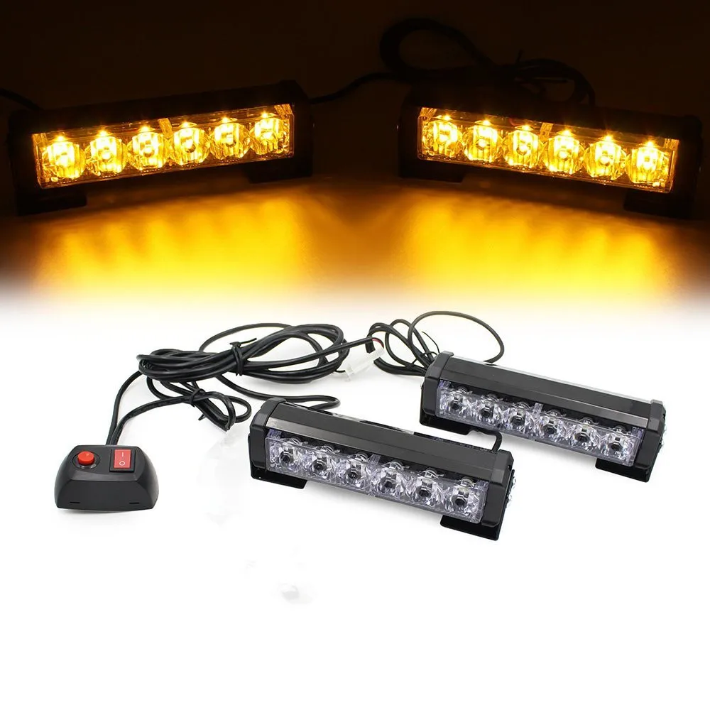 

Car Truck Front Grille LED Strobe Warning Light Auto Police LED Flashing lights Bar Emergency Light Hazard Caution Lamp 12V-24V