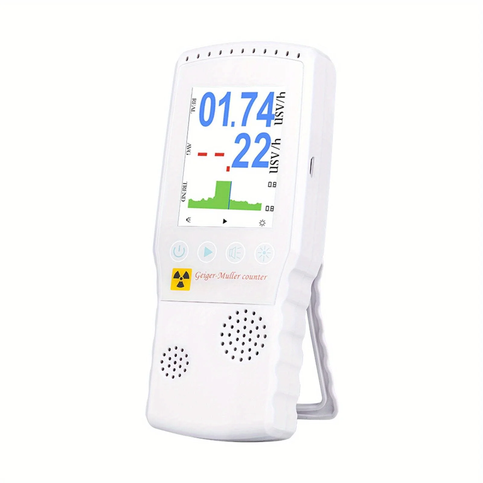 Nuclear Radiation Detector: Handheld Geiger Counter with Color Screen - Detects Beta, Gamma, X-ray, Ideal for Marble Detection,