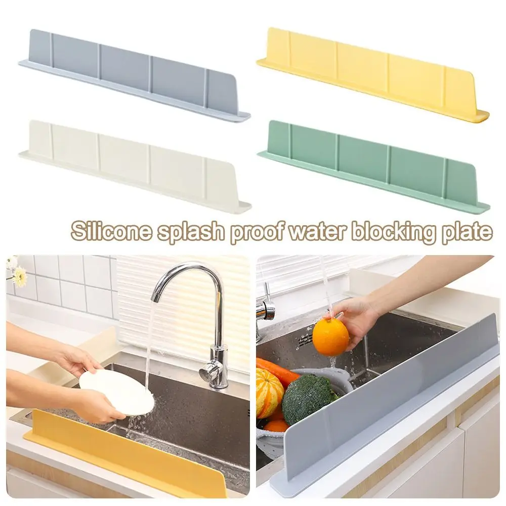 Silicone Sink Baffle Splash Guard Oil-Proof Suction Cup Sink Guard Baffle Waterproof Water Baffle Splash Protector