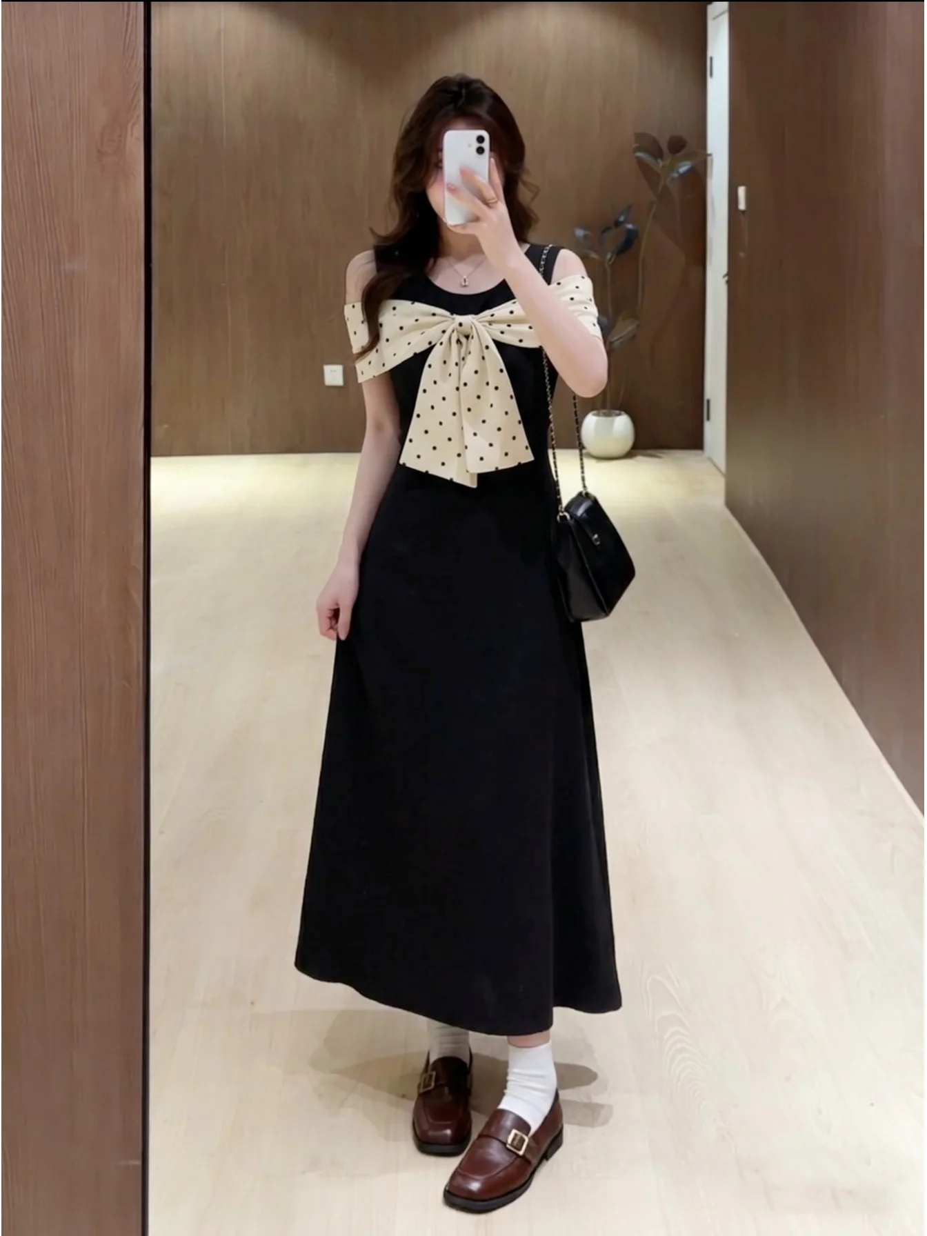 

Sweet Style Knot Vest Dress Women's Summer New Age Reduction Waist A-Line Long Skirt Large Size Fashion Commute Style