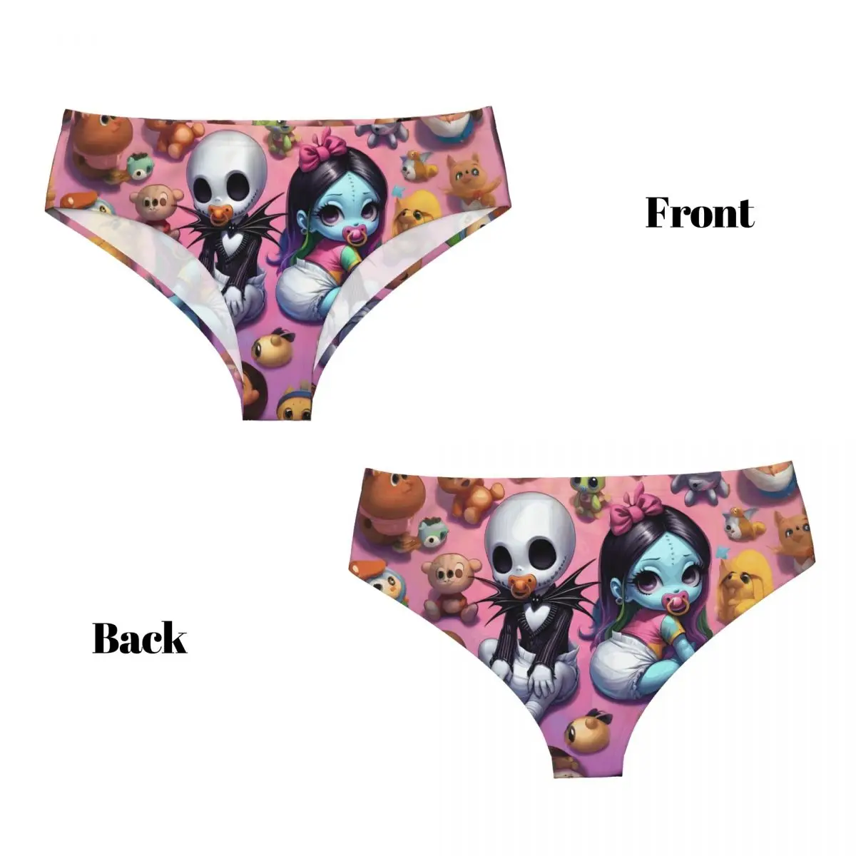 كابوس مخصص قبل عيد الميلاد سراويل داخلية قصيرة للمرأة تمتد جاك وملابس داخلية سالي #4