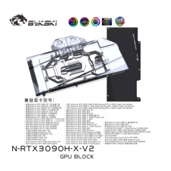 Bykski Water Block for NVIDIA Palit KFA2 DELL GAINWARD GALAX RTX 3080 3090 Reference Edition GPU Card /Copper Radiator /RGB AURA