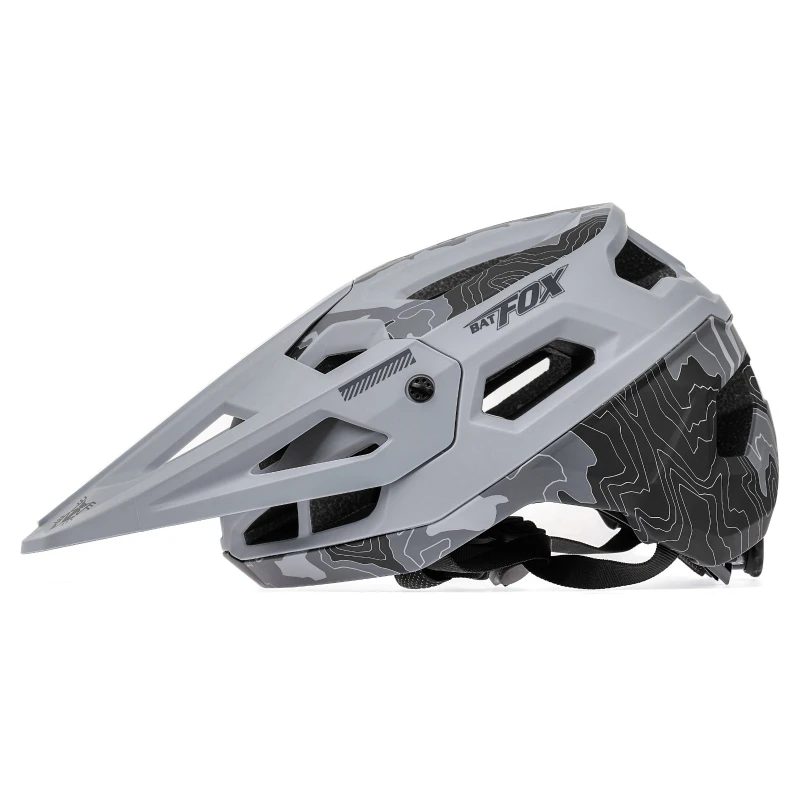 BATFOX-Capacete de Mountain Bike para Homens e Mulheres, Capacetes de Bicicleta de Estrada, MTB, Off-Road, Corrida Integralmente Moldado, Capacete