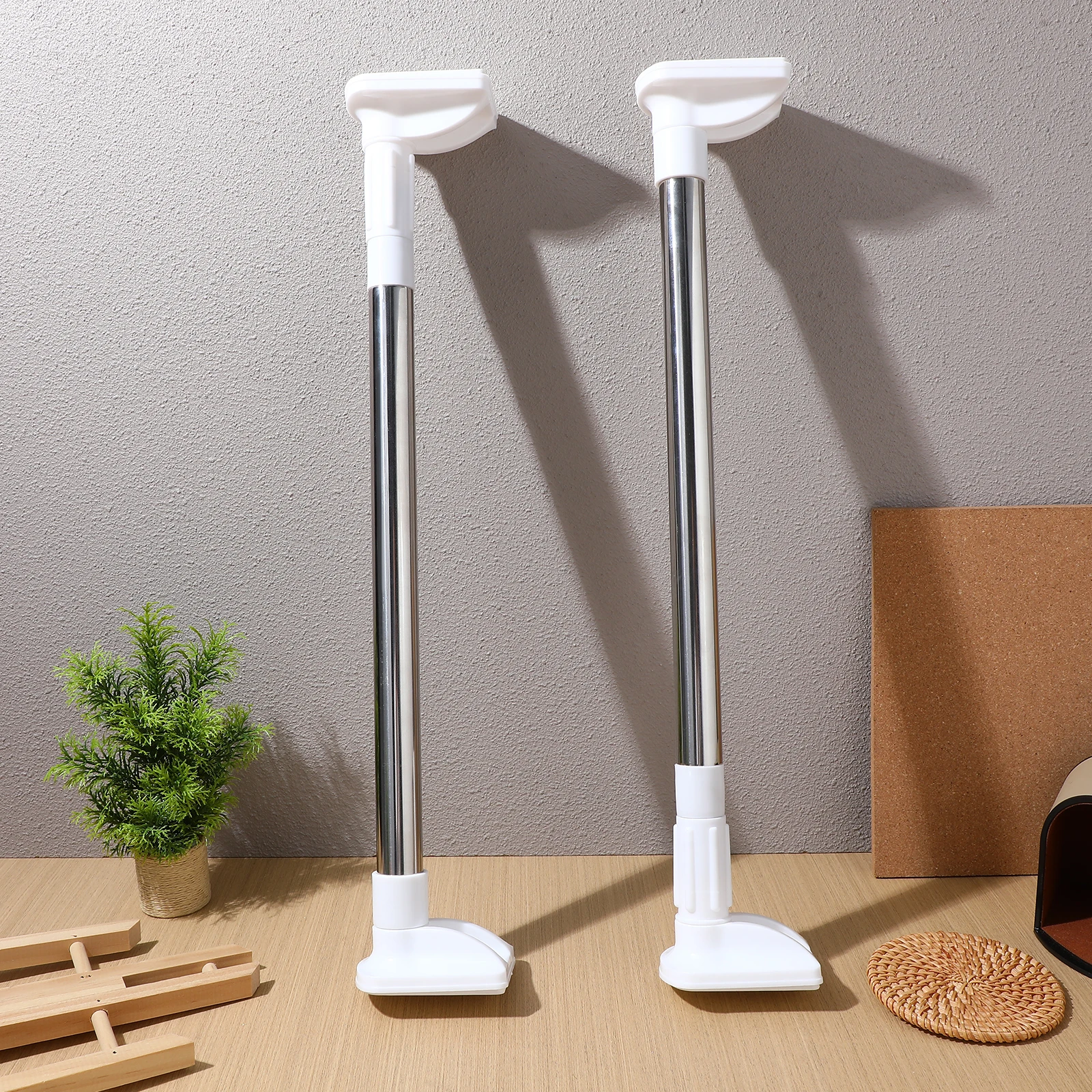 

2Pcs Durable Stainless Steel Closet Rods Adjustable Length Easy Install Heavy Duty Hanging Bars for Clothes Closet Rod