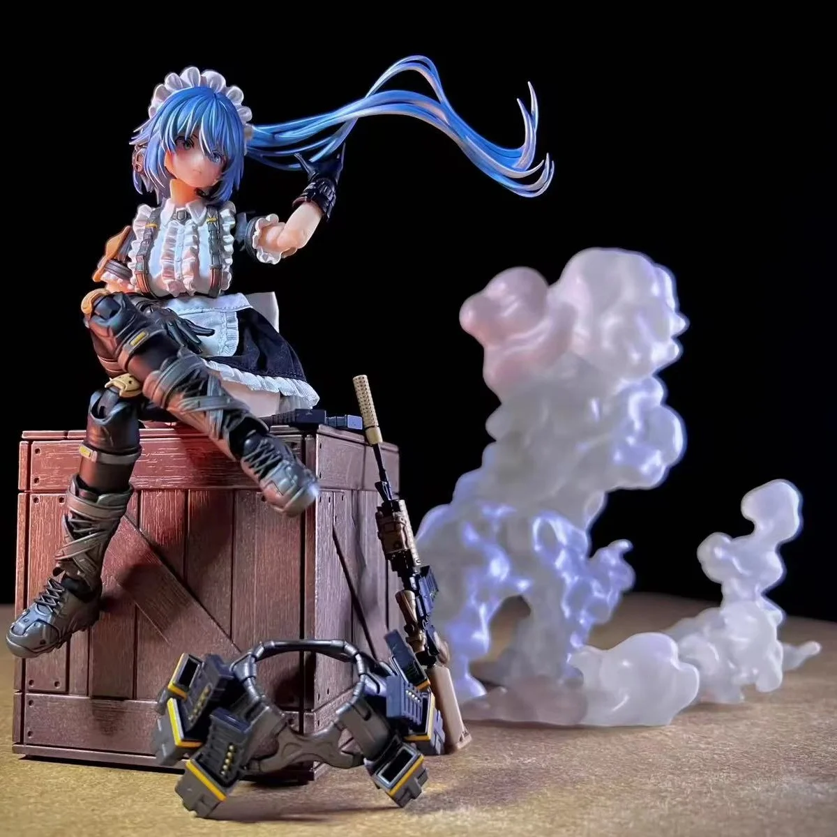 سلسلة جديدة قطعة تأثير الدخان باللون الأبيض. مجموعة شخصيات الرسوم المتحركة نموذج Ko ملحقات التصوير الفوتوغرافي المخصصة