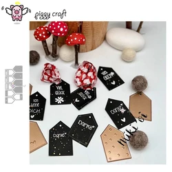 Piggy Craft metal cutting dies cut die mold Label tag series Scrapbook paper craft knife mold blade punch stencils dies