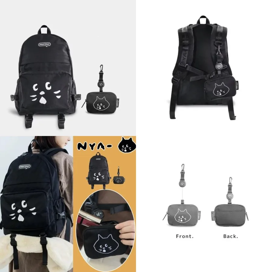 

【New style】fashion brand large-capacity outdoor black cat middle school students college students computer bag business backp