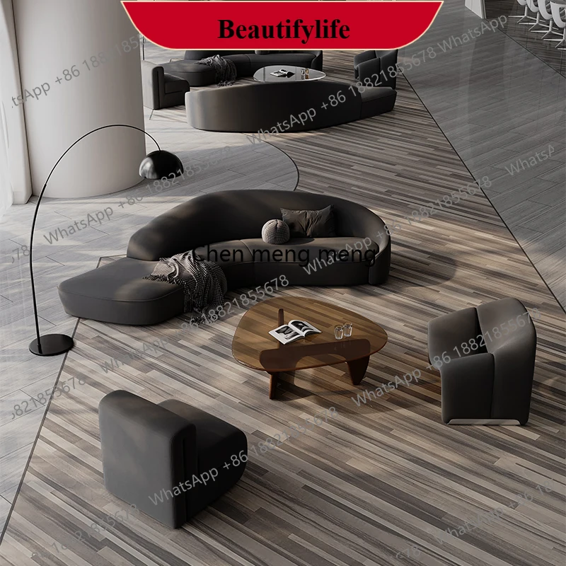 

D178 Дизайнерский изогнутый угловой диван особой формы, офис продаж отеля, вестибюль, салон красоты, клубный магазин