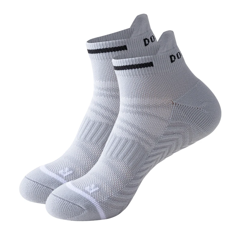 WRELS 1/2/3 Paar Sportsocken, atmungsaktiv, geruchshemmend, weich, hochelastisch, Knöchelsocken für Herren und Damen, mit Frottee-Sohle, rutschfeste Laufsocken