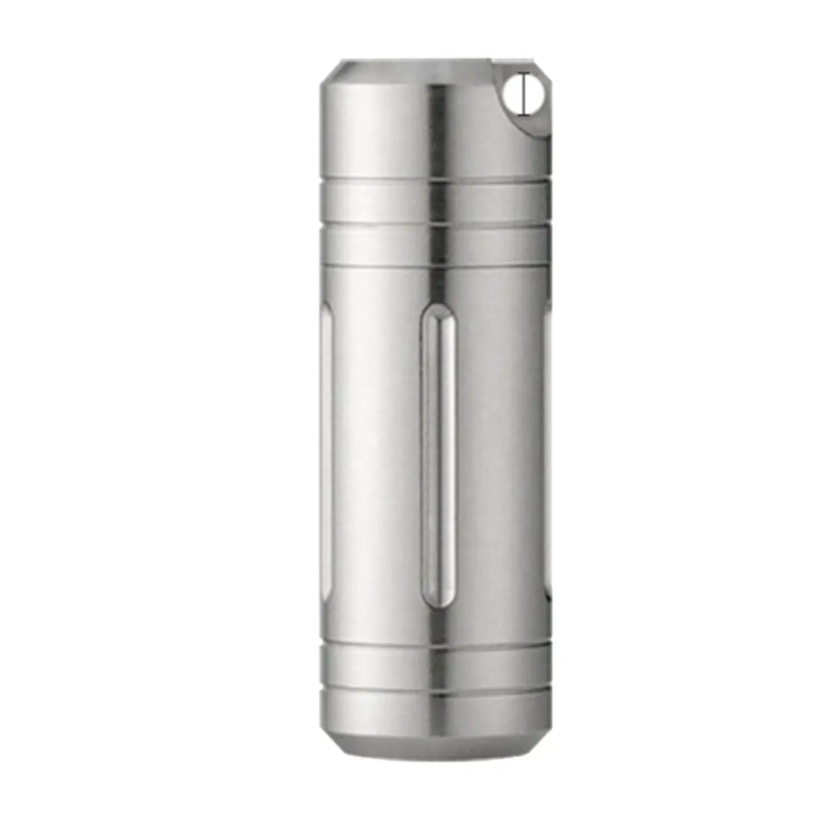 POPULAR-Stainless Steel Pill Bottle Storage Box Small Portable Seal Bottle for Outdoor Camping Hiking