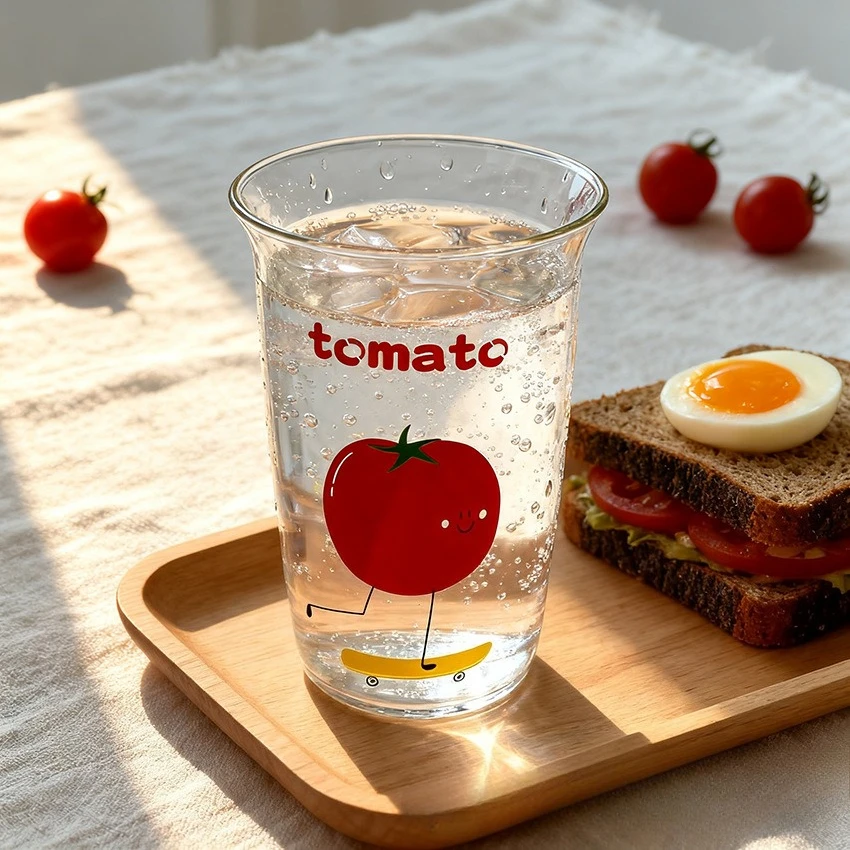 High Borosilicate Glass Cup High Temperature Resistance Anti-drop Coffee Beverage Cup Home High Appearance Level Juice Milk Cup